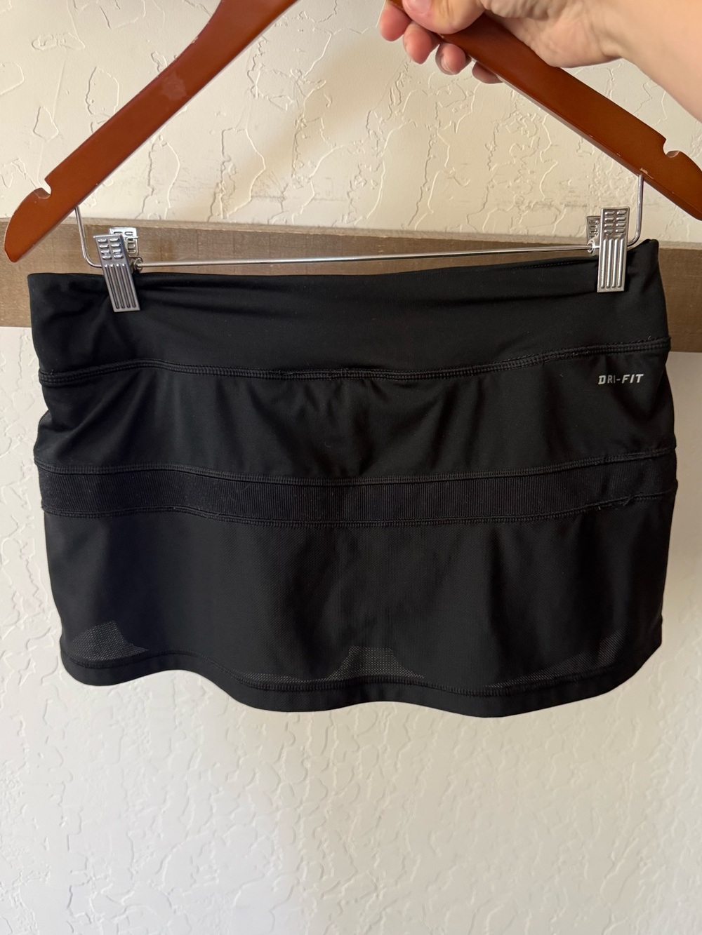Nike|Black Athletic Skort,Micro skirt with White Swoosh•••Athleisure loungewear - Picture 5 of 12